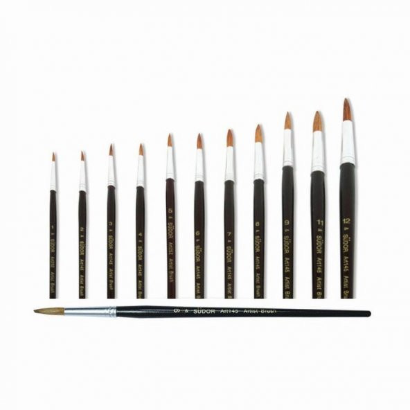 Südor 123 Serisi Sentetik Kıl Yuvarlak Uçlu Fırça No:11