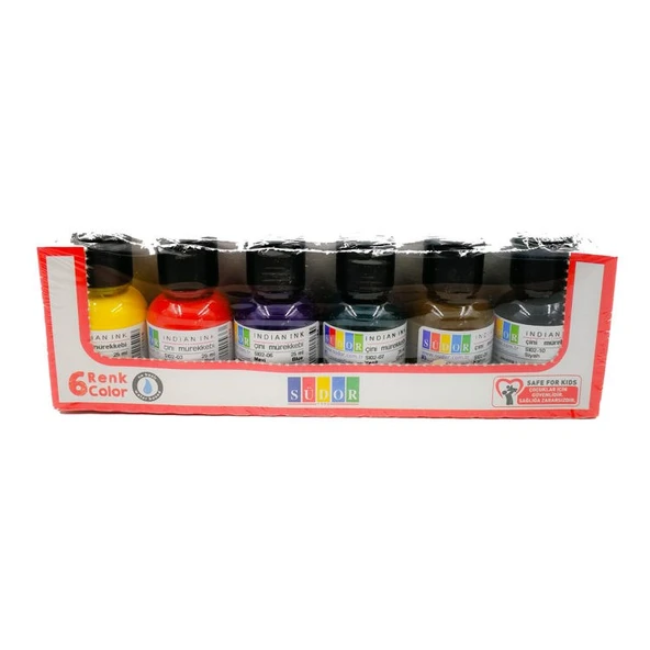 Südor Çini Mürekkebi 6 Renk x 25 ml