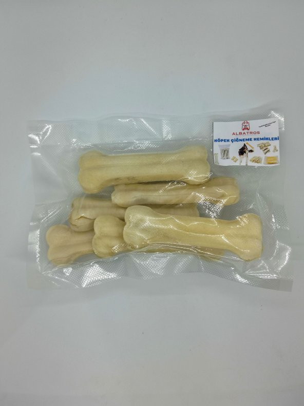 12 Cm Üst Kalite Köpek Çiğneme Kemirme Kemiği 6 Adet Vakumlu Hava Geçirmez Özel Ambalajda ~ 45-50 Gr x 6 Adet