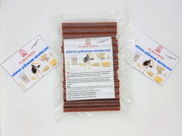 Albatros Kuzulu Dental - Yıldız Köpek Ödül Kemirme Çubuğu 15 Adet ~ 250-260 Gram - Ağız ve Diş Sağlığı Destekleyici Kemirme Ürünü