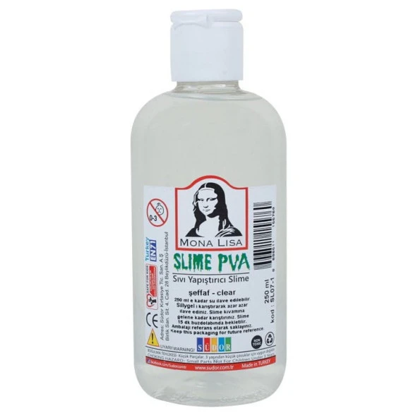 Südor Mona Lisa Slime Jeli 250 ml. Şeffaf