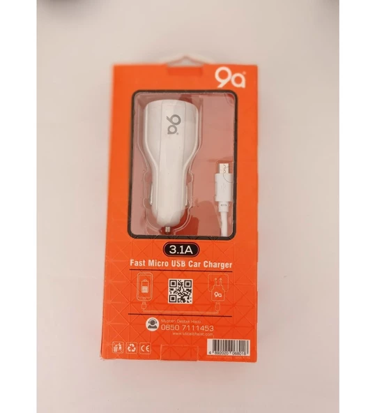 Micro Oto Hızlı Şarj 3.1a  Çakmaklık Şarj Cihazı 2 Usb