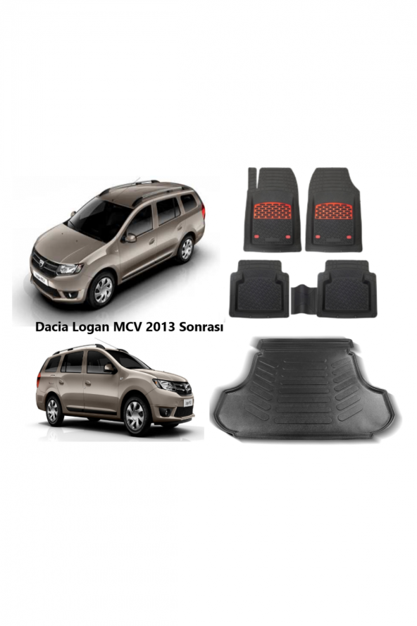 Dacia Logan MCV 2013  Model 3D Bagaj Havuzu+3D Havuzlu Paspas Takımı