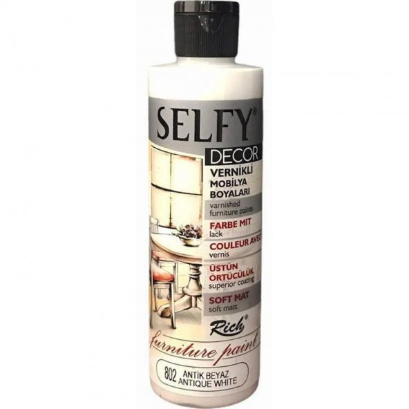 Rich Selfy Decor Vernikli Boya 240 cc 802 ANTİK BEYAZ ürün görseli