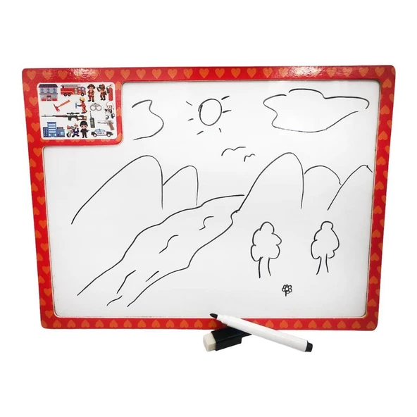 Farbu Oyuncak Eğitici Şekilli Magnet Puzzle ve Çift Taraflı Yazı Tahtası 3+ Yaş Üzeri Çocuklar İçin Beyaz - Kara Tahta Eşleştirme Manyetik Puzzle - 3