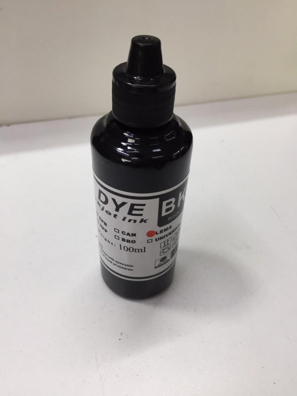 HP Canon Epson Uyumlu Mürekkep Siyah 100 ML