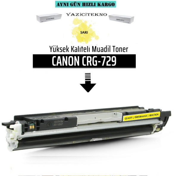 Yazicitekno Canon Crg-729 Sarı Muadil Toner /Np/Lbp7010/Lbp7018