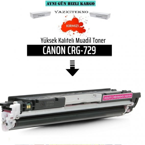 Yazicitekno Canon Crg-729 Kırmızı Muadil Toner /Np/Lbp7010/Lbp7018