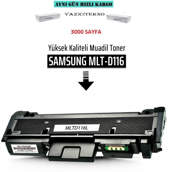 Samsung Sl-M2625D/Sl-M2625Fn Çipli Mlt-D116L Muadil Toner /Wb/