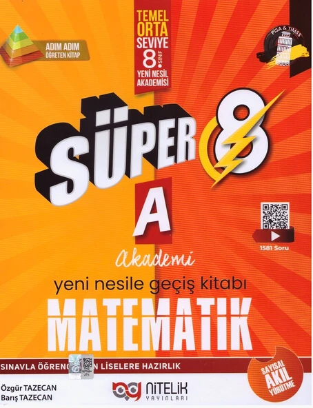 NİTELİK 8.SINIF YENİ NESİL SÜPER MATEMATİK SORU BANKASI-A