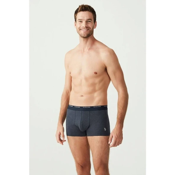 U.S. Polo Assn. Erkek 3 Lü Desenli Boxer Set Lacivert - Resim 8