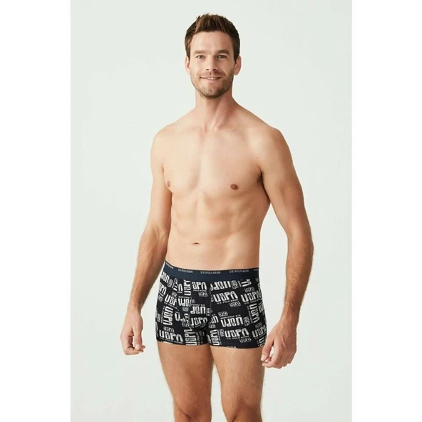 U.S. Polo Assn. Erkek 3 Lü Desenli Boxer Set Lacivert - Resim 6