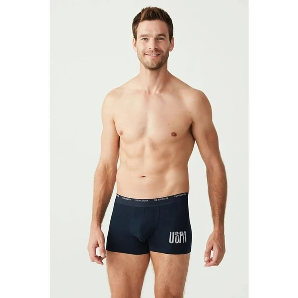U.S. Polo Assn. Erkek 3 Lü Desenli Boxer Set Lacivert - 7