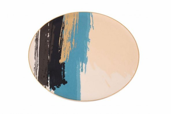 Porland Dash Desen3 Düz Tabak 27 cm 04ALM007797 - 2