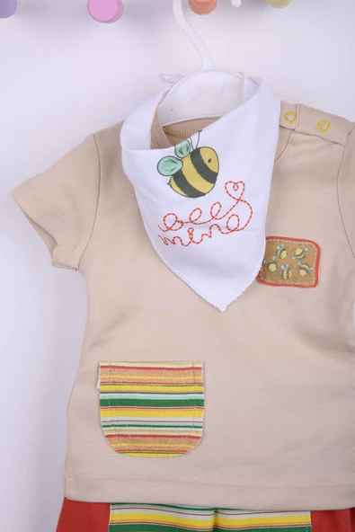 Arı Baskılı 3'lü Şortlu Takım 3426 - 4