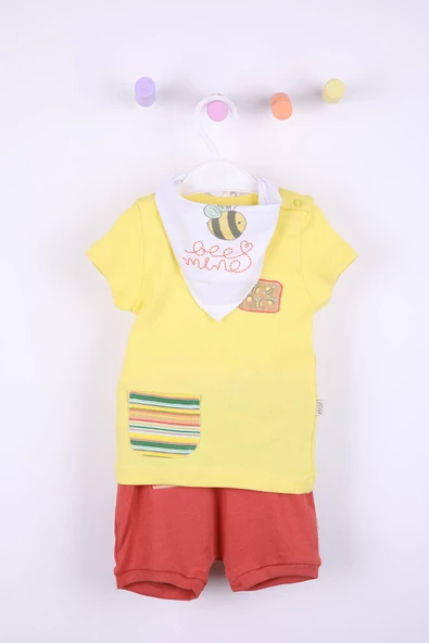 Arı Baskılı 3'lü Şortlu Takım 3426 - 5