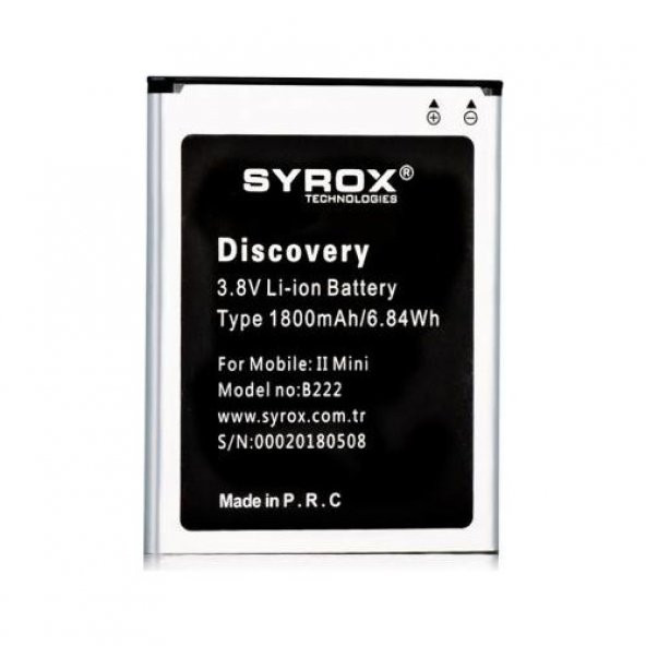 Syrox General Mobile Discovery 2 Mini Batarya 1800 mAh - SYX - B222