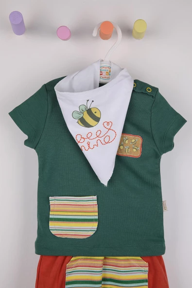 Arı Baskılı 3'lü Şortlu Takım 3426 - 2