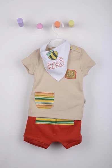 Arı Baskılı 3'lü Şortlu Takım 3426 - 3