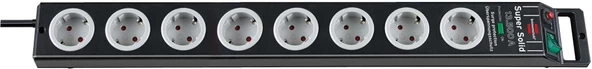 Brennenstuhl Super-Solid surge protection 13.500 A 8Li Priz Siyah - 1