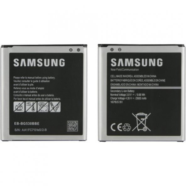 Sesatech Samsung Galaxy J500 J5 Uyumlu Samsung EB-BG530BBE 2600 Mah Batarya