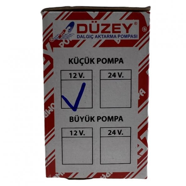 Düzey Alüminyum Gövde Küçük Dalgıç Transfer Pompası 12 Volt - 7