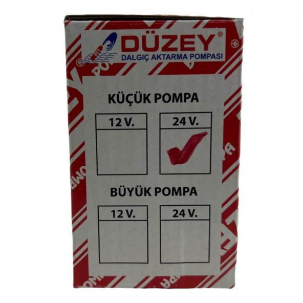 Düzey Alüminyum Gövde Küçük Dalgıç Transfer Pompası 24 Volt - 7