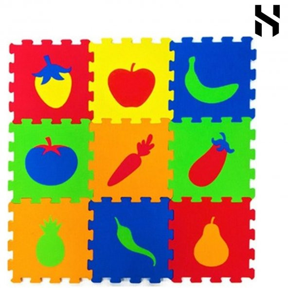 Helix Meyveler Oyun Halısı Oyun Karosu Yer Matı Eva Puzzle Minder