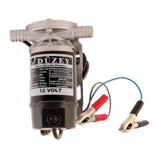 Düzey 3/4 Çıkışlı Dıştan Mazot ve Sıvı Aktarım Pompası 12 Volt - 8