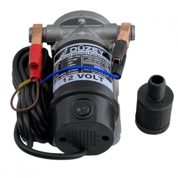 Düzey 3/4 Çıkışlı Dıştan Mazot ve Sıvı Aktarım Pompası 12 Volt