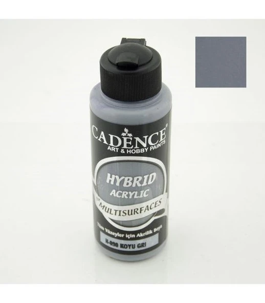 Cadence Hybrid Multisurface Akrilik Boya 120 ml. H-090 KOYU GRİ