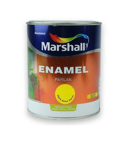 Marshall Enamel Parlak Ahşap Metal Boyası Altın Sarısı 2,5 L