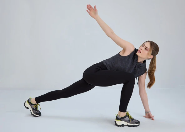 Büyük Beden Yüksek Bel Toparlayıcı Fitilli Tayt - 9