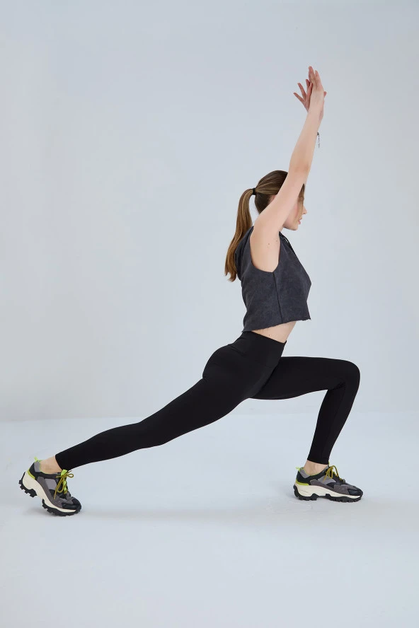 Büyük Beden Yüksek Bel Toparlayıcı Fitilli Tayt - 10