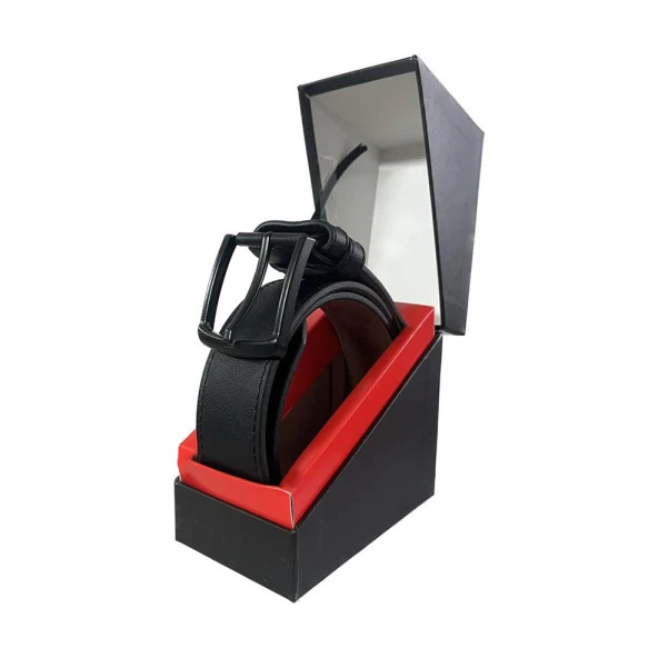 Fossil Siyah Suni Deri 4 cm Erkek Kemeri-120 Cm - Resim 5