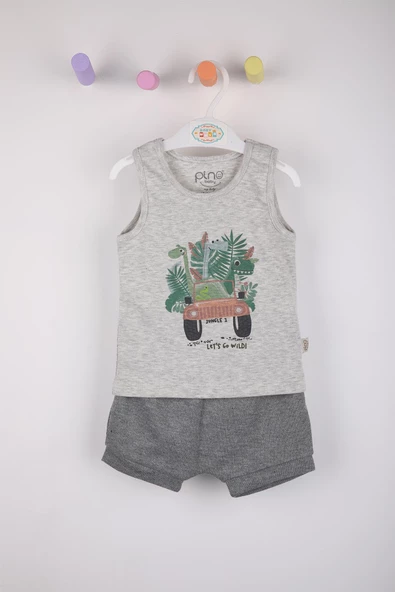 Dinazor Baskı Erkek Bebek Şortlu Takım