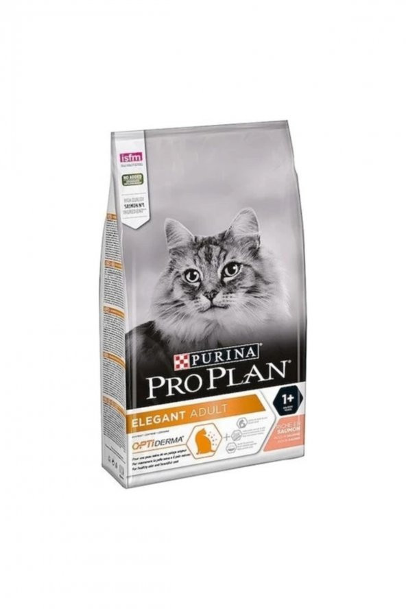 Purina Pro Plan Proplan Elegant Derma Somonlu Yetişkin Kedi Maması 10 Kg - 1