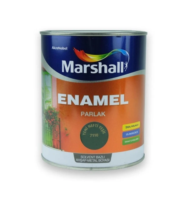 Marshall Enamel Parlak Ahşap Metal Boyası Nefti Yeşil 2,5 L