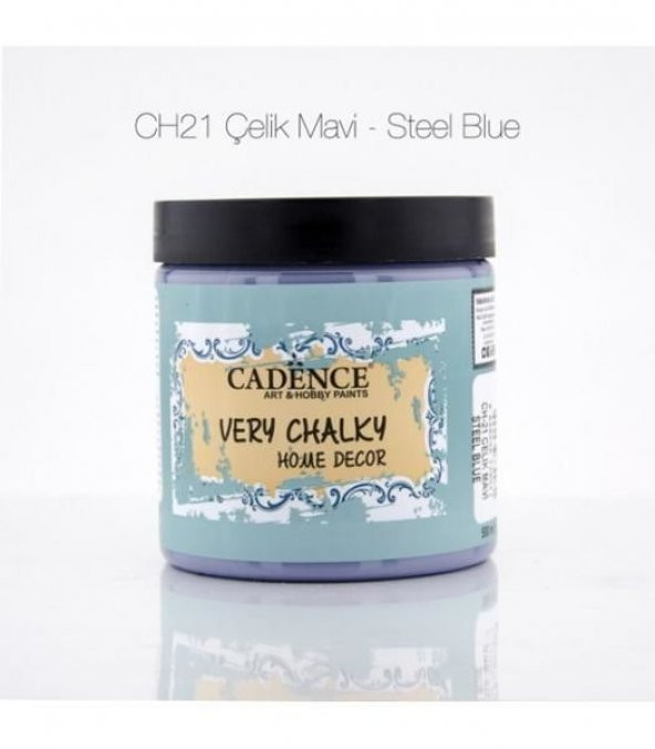 Cadence Very Chalky Home Decor Mobilya Boyası 500 ml. CH-21 ÇELİK MAVİ