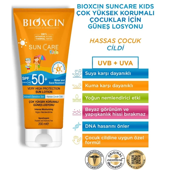 Bioxcin Sun Care Kids Çok Yüksek Korumalı Çocuk Güneş Losyonu Spf 50+ 200 ml - 3