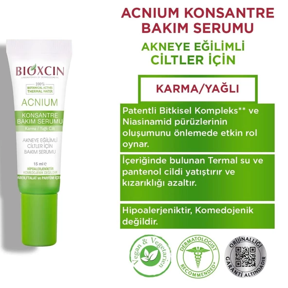 Bioxcin Acnium Konsantre Bakım Serumu 15 ml - 2