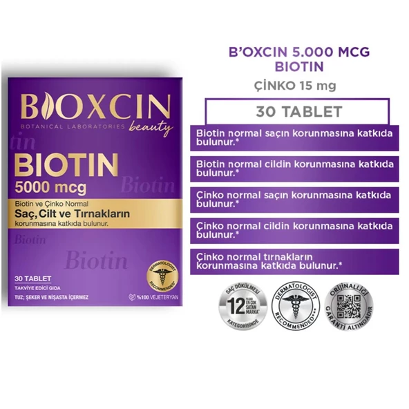 Bioxcin Biotin 5000 mcg 30 Tablet - 2
