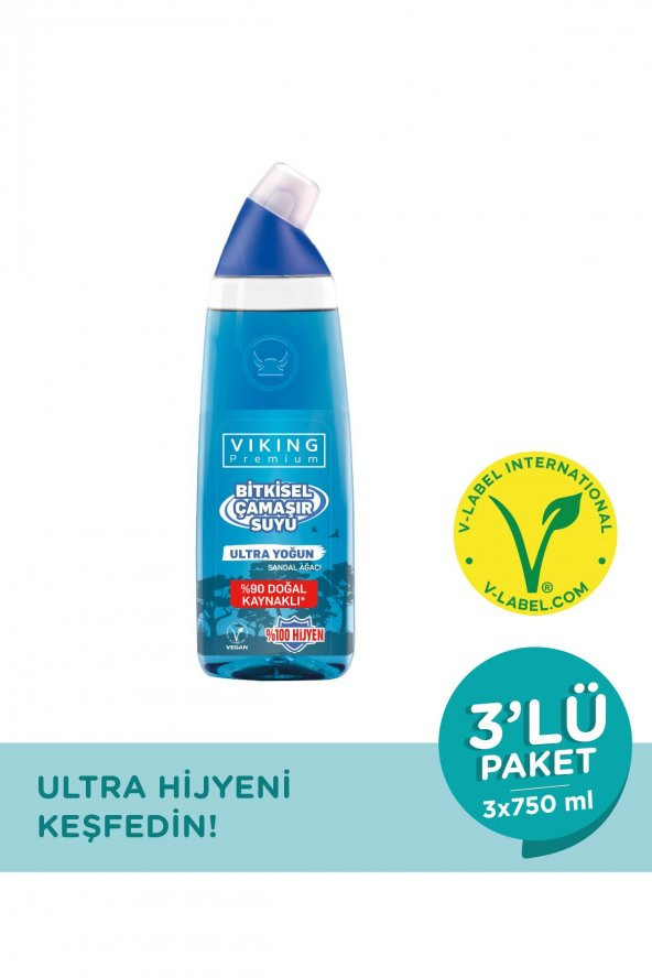 Premium Çamaşır Suyu Sandal Ağacı 750 ml 3 Adet