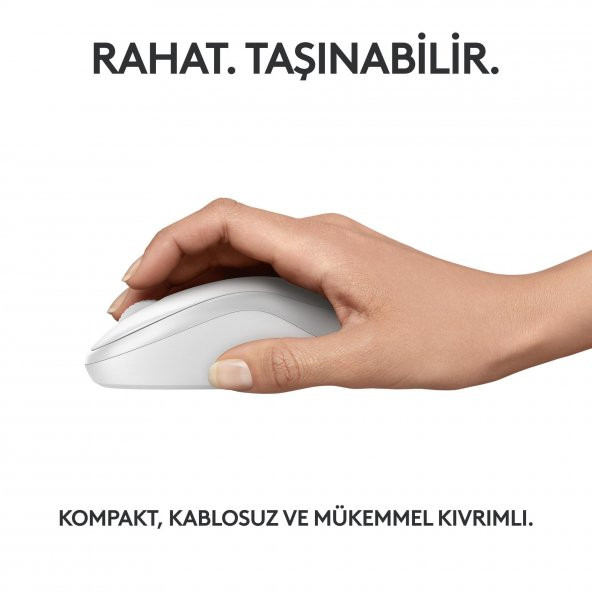 Logitech M240 Sessiz Kompakt Kablosuz Bluetooth Mouse - Beyaz - 3