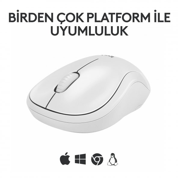 Logitech M240 Sessiz Kompakt Kablosuz Bluetooth Mouse - Beyaz - 4