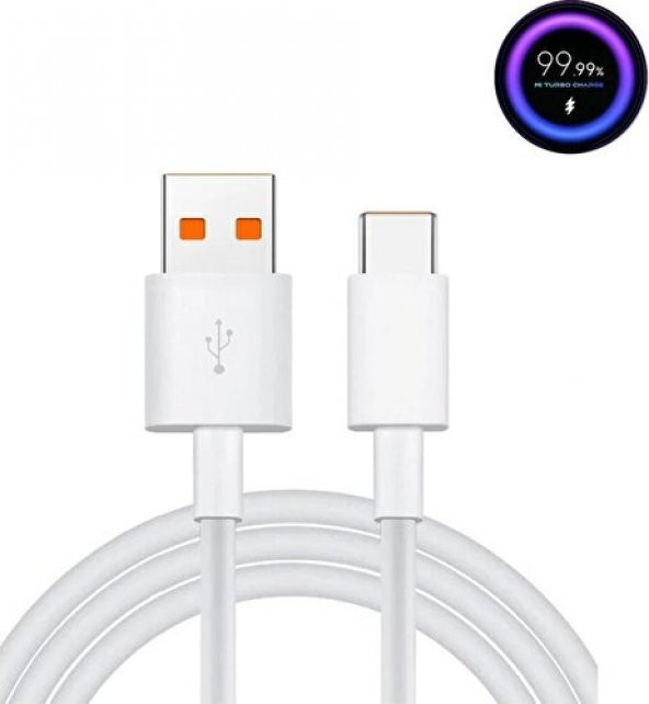 Sesatech Xiaomi Mi 11 ve Type C Telefonlarla Uyumlu Turunçu Uçlu Hızlı Type C Şarj Kablosu - 3