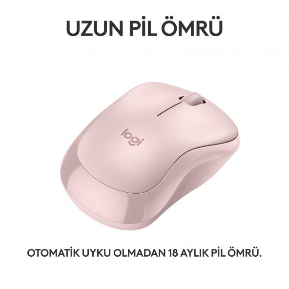 Logitech M240 Sessiz Kompakt Kablosuz Bluetooth Mouse - Pembe - 2
