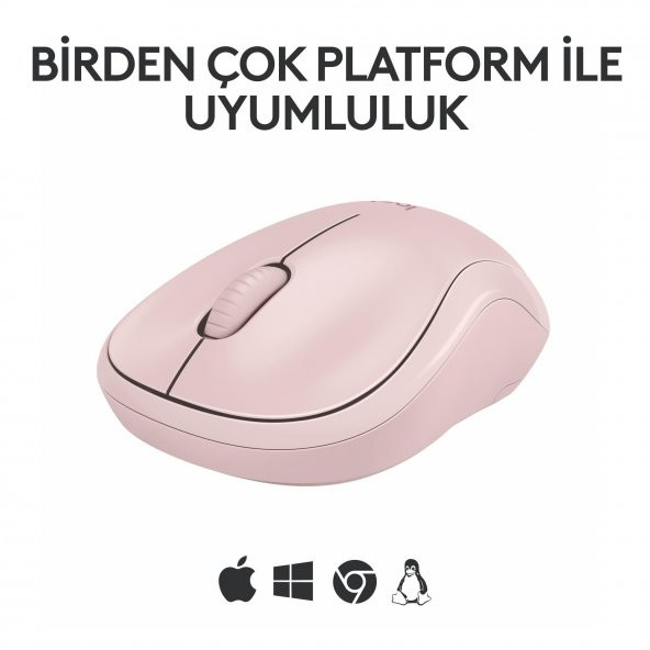 Logitech M240 Sessiz Kompakt Kablosuz Bluetooth Mouse - Pembe - 4