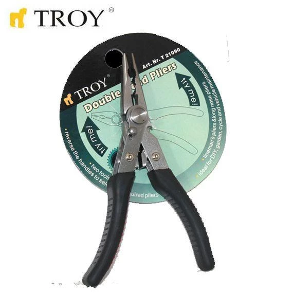 Troy 21090 Çift Başlıklı Çok Amaçlı Pense+Kargaburun - 5