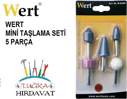 Wert 6205 Metal Cam Plastik Taşlama Seti 5 Parça Hobi Gravür